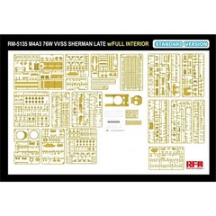 RyeField Model RFM 5135 1/35 M4A3 Sherman 76W VVSS Late w/Interior Standard Ver.