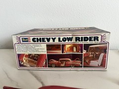 Revell Chevy Low Rider 1:25 Scale Model Kit Partially Built With Some Parts Box