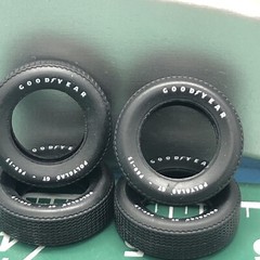 4) Goodyear Polyglas GT F60-15 1.010 Pad Printed Tires AMT 1:25 LBR Model Parts