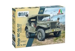 Italeri 228 1/35 Military Model Kit WWII Dodge WC-56/57 Command Staff Car Truck