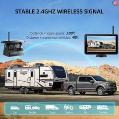 eRapta Magnetic Solar Wireless Backup Camera: HD1080P 7? Touchscreen Portable