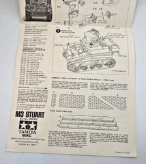 Tamiya MRC 1/35 US Light Tank M3 Stuart Model Kit MM342 w/ Crew Vintage 1975