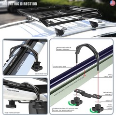 DNA Motoring Universal Tubular Bar/Box Frame Rooftop Cargo Carrier Basket with