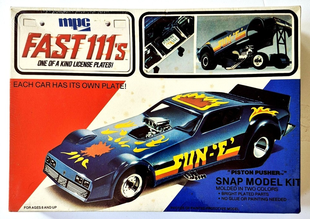 1981 MIB MPC Fast 111’s Piston Pusher (Blue) Model Kit #1-3405 – Factory Sealed