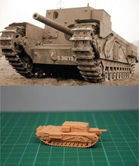 1/144 WWII British Churchill A22D Gun Carrier (fine detail) Resin kit (#BRT575)