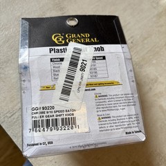 GG Grand General 93220 Chrome Plastic Gear Shift Knob (NEW)