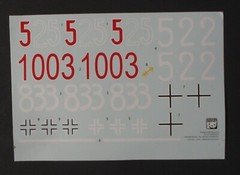 Panda Hobby 1/16th Scale Panzer 38t – Decals from Kit No. 16001