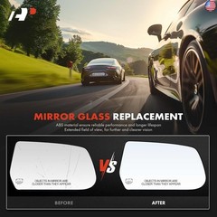 A-Premium Right Passenger Side Heated Mirror Glass with Backing Plate