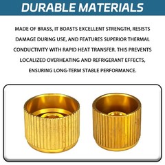 Brass R134a AC Valve Caps for Toyota Honda Nissan Hyundai Subaru & More 2PCS