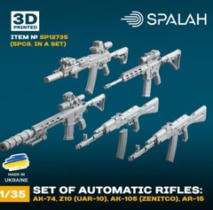 Automatic rifles AK-74 AK-74 without magazineZ10 UAR-10 AK-105 1/35 SPALAH 12735