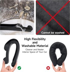 Car Seat Gap Filler Set of 2, Soft Foam Multifunctional Seat Side Gap Filler wit
