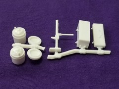 TOOL BOX , JACK & FUEL CANS from 1960 Ford Ranchero AMT 1:25 Model Kit