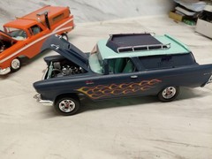 Model Junkyard/parts Plastic ,Nice Custom Car Lot Of 2 Chevy 57 Nomad Cars