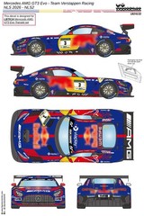 LB Production 1/24 Scale Merc AMG GT3 Evo Team Verstappen NLS 2026 Decal Sheet