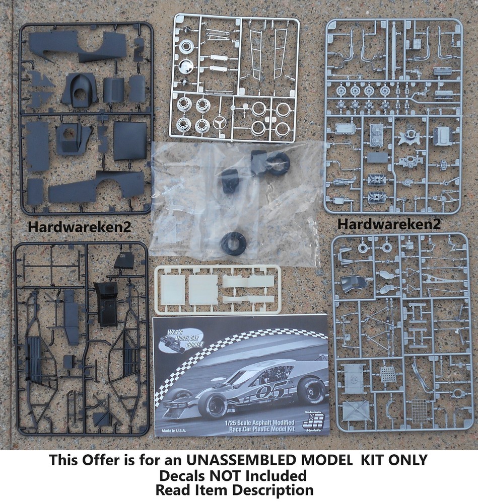 DONOR KIT – ASPHALT MODIFIED RACE CAR KIT – BLACK – NO DECALS – 1/25