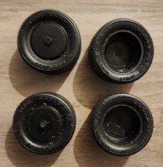 1/25 Scale Set Of Rubber Tires Car Model Parts