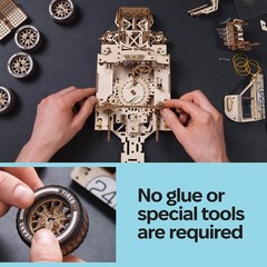 UGEARS UGT-24 Endurance Racer 3D Wooden Puzzles for Adults – Large,