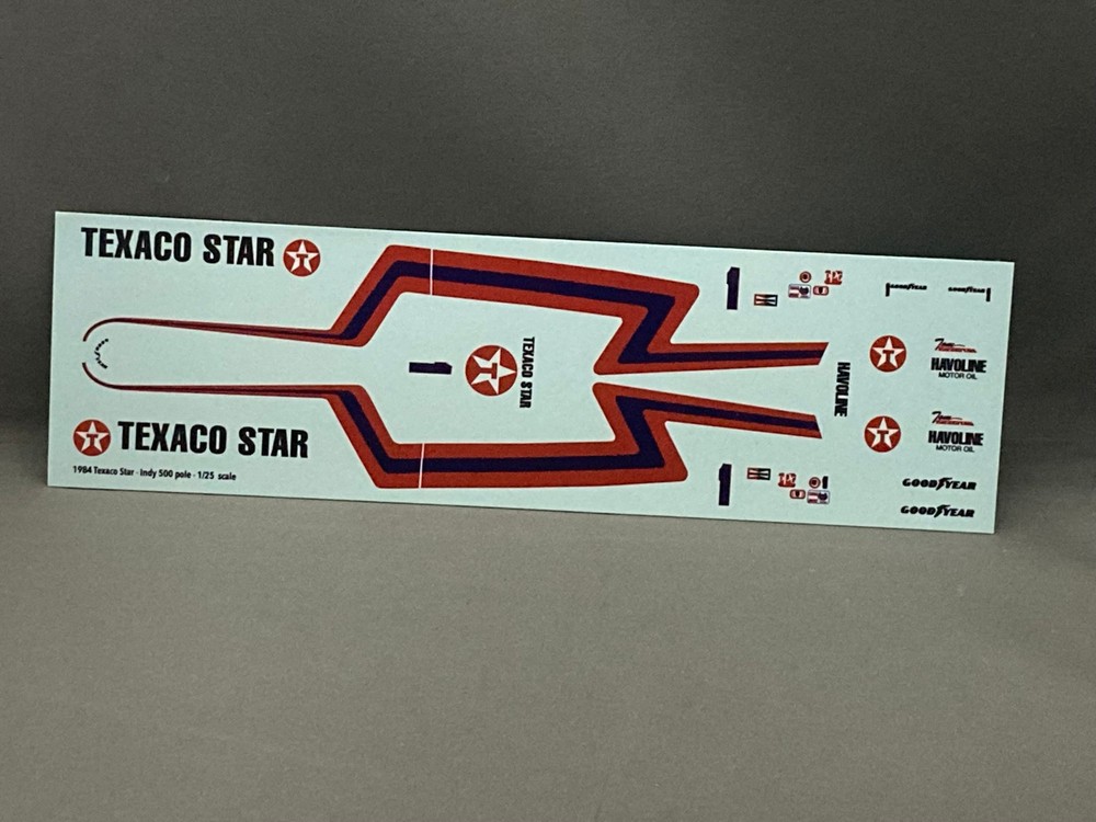Indycal 1/25 Car 1 Texaco Star T. Sneva 1984 Pole sitter Indy 500