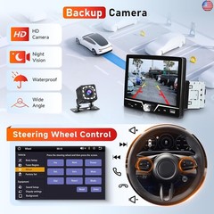 Single Din Car Stereo Carplay Android Auto, Driauto 7 Inch HD Touch Screen Car