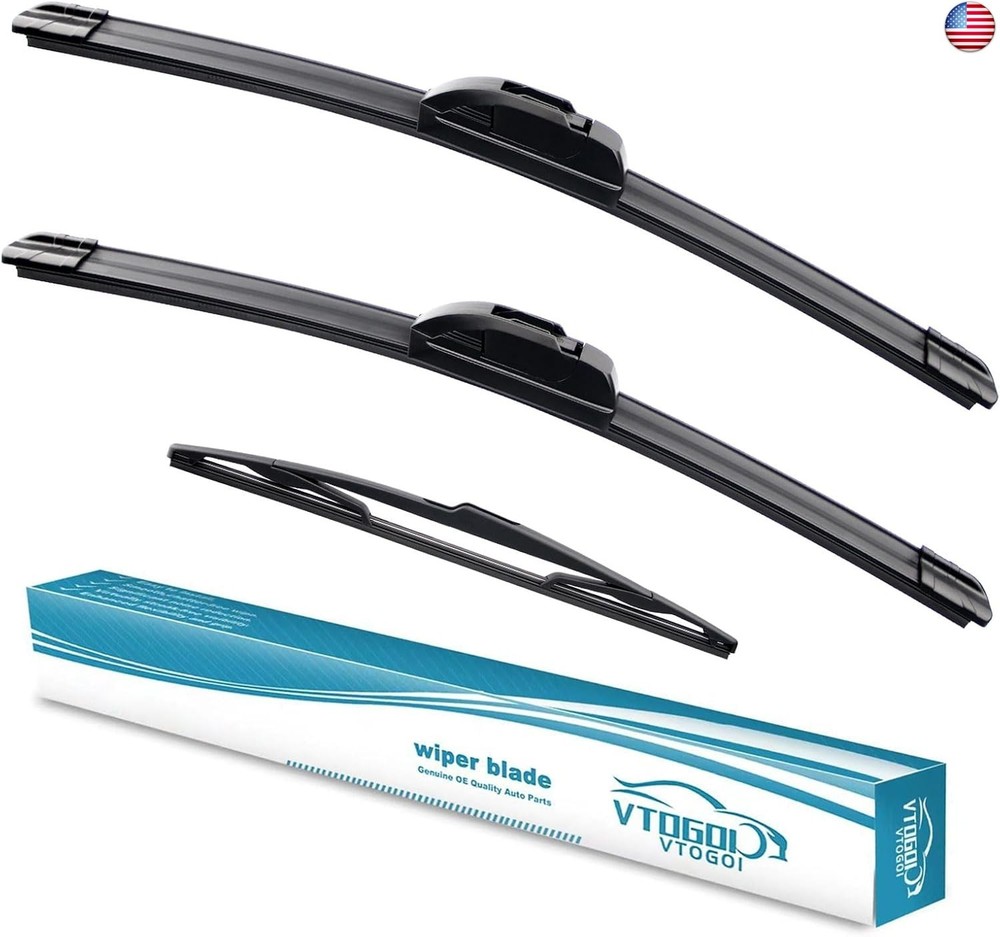 VTOGOI Wiper Blades With Rear Wiper Blades Set For BMW X3 2004-2010 Automotive