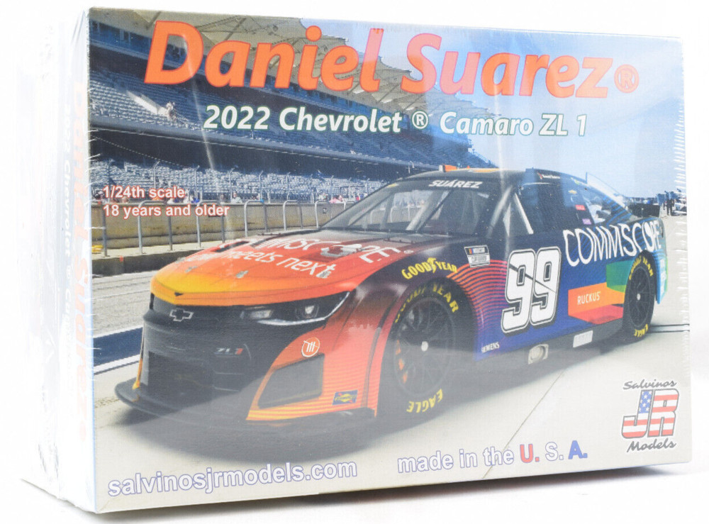 Salvinos JR Models “CommScope” Daniel Suarez 2022 Camaro ZL1 Nascar 1/24 Car Kit