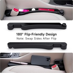 Car Seat Gap Filler Set of 2, Soft Foam Multifunctional Seat Side Gap Filler wit