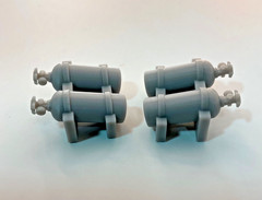 1 24 1 25 Scale Dual Nitrous Bottle Setup Pro Detail Resin Drag Car Parts