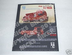 IMC DODGE LITTLE RED WAGON WHEELSTANDER KIT Dealer Sell Sheet Reprint.