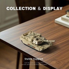 Detailed 1/72 Scale Military M1A2 Tank Model Kit – 9 Pieces for Easy Assembly