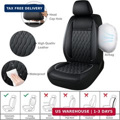 CAROMOP Faux Leather Car Seat Covers Full Set,Luxury and Comfortable Covers for