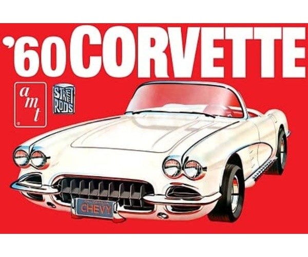 AMT 1374 1960 Chevrolet Corvette Convertible 2-in-1 1/25 Model Kit New