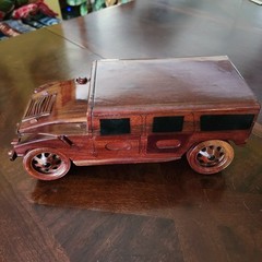 H-1 Hummer Hand Crafted of Reclaimed Mahogany Wood Model Made In Vietnam