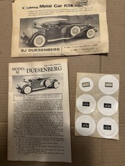 Hubley SJ Duesenberg Diecast Metal Model Kit w/ Chrome Parts 1:18 MPN 4864