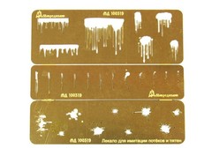 1:100 Tool Streaking Template for scale model Weathering