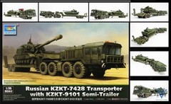 Pre-Order, KZKT-7428 & Trailer KZKT-9101 1/35 Pro-Built – Heavy Tank Transporter