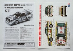 AOSHIMA 1/24 Audi Sports Quattro S1 E2 ’86 Monte Carlo Rally No.21 model kit