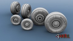 1:144 Resin Wheels Landing Gear for Airbus A321 A321neo A321ceo