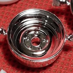 Chrome Reverse Wheels 1932 Ford Convertible 1:24 Scale Model Car Part Monogram