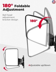 KEMIMOTO Tractor Magnetic Side Mirrors, 114 Lbs Magnet Rear View Mirror for