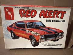 RARE 1970`S AMT BOB HAMILTON`S “RED ALERT” DRAG CHEVELLE SS 1/25 Built Missing
