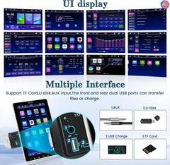 Roinvou Single Din Car Radio, 10.1 Inch Rotating Touch Screen Bluetooth Radio