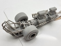 1960s Front Engine Dragster With Two V8s, 1/25 Scale Mode Kit