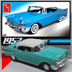 AMT 638 1/25 1957 CHEVY BEL AIR “ROUND 2” RE-1SSUED MODEL KIT