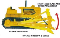 AMT Construction Bulldozer 1/25 Scale Model Kit [New Toy]