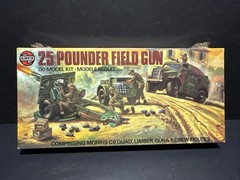 WWII British 25 Pounder Field Gn & Armored Vehicle Vintage Hobby 1/76 Model Kit