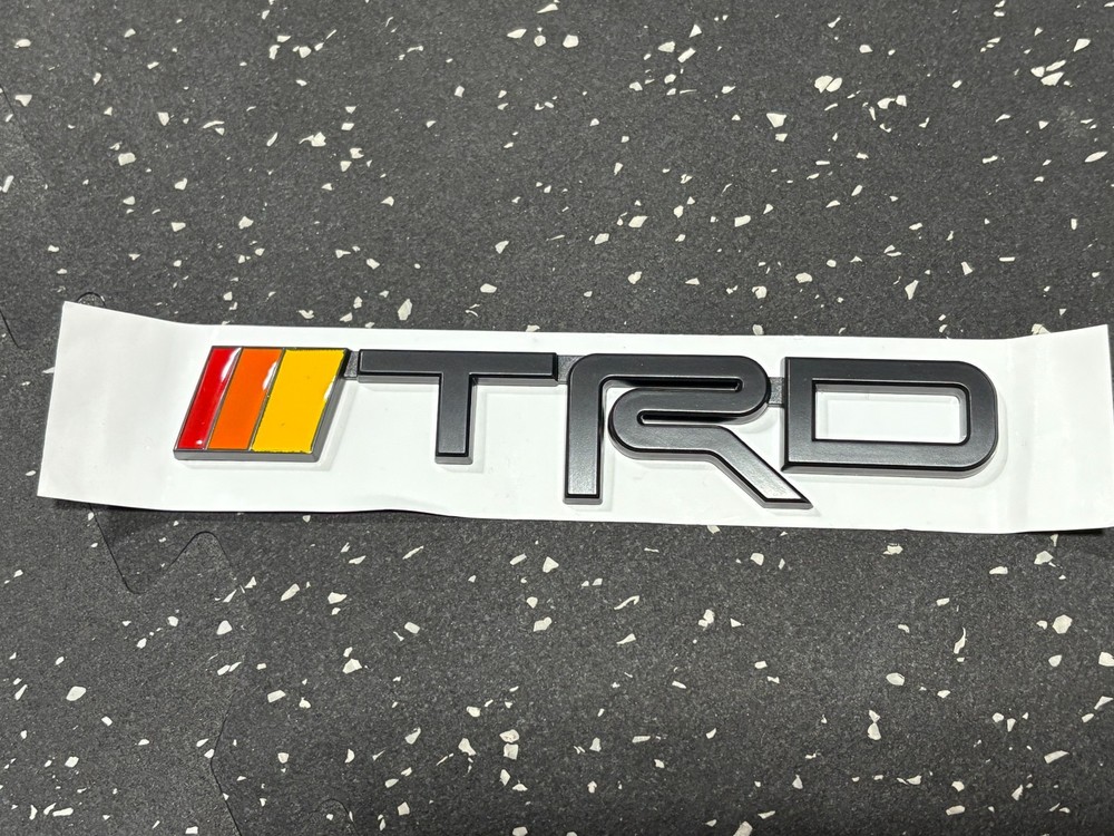 6″ x 1.25″ TRD Style Heritage 3D Emblem – Red Orange Yellow – Matte, Self Stick