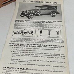 Metal Kit 1932 Chevrolet Phaeton by Hubley 1950s Lancaster PA Box Only Display