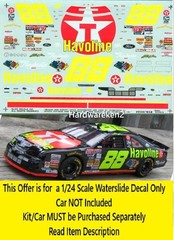 NASCAR DECAL #88 HAVOLINE 1995 FORD THUNDERBIR ERNIE IRVAN 1/24 SLIXX