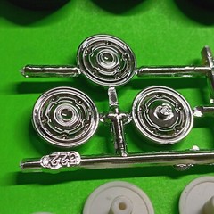 1972 GMC Jimmy Blazer 4×4 1/25 AMT Stock Tire Rim Wheel Axle Chrome Hubcap Part