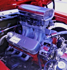 PRO STREET ENGINE (396 CHEV/2 (4) BAR CARBS, HI RISE INTAKE ,LONG TUBE HEADERS